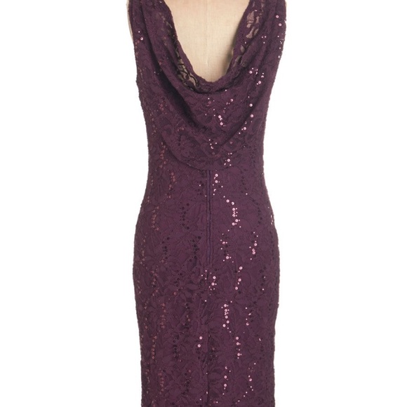 Purple lace sequin dress - Picture 2 of 4